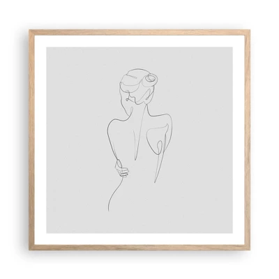 Poster in cornice rovere chiaro - La musica del corpo - 60x60 cm