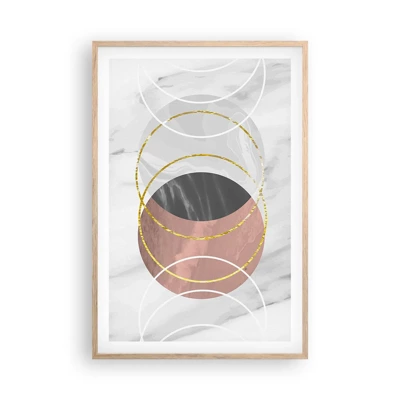 Poster in cornice rovere chiaro - La musica delle sfere - 61x91 cm