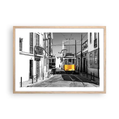 Poster in cornice rovere chiaro - Lo spirito di Lisbona - 70x50 cm