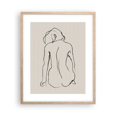 Poster in cornice rovere chiaro - Nudo di ragazza - 40x50 cm