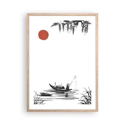 Poster in cornice rovere chiaro - Pomeriggio asiatico - 50x70 cm