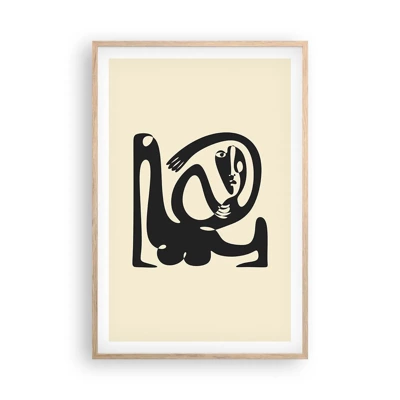 Poster in cornice rovere chiaro - Quasi Picasso - 61x91 cm