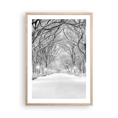 Poster in cornice rovere chiaro - Quattro stagioni: l'inverno - 50x70 cm