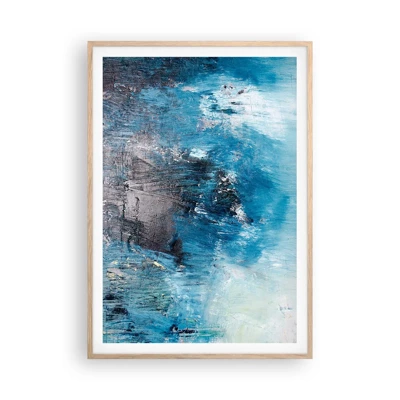 Poster in cornice rovere chiaro - Rapsodia blu - 70x100 cm