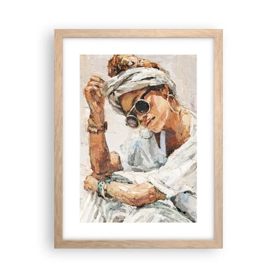 Poster in cornice rovere chiaro - Ritratto in pieno sole - 30x40 cm