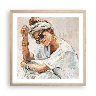 Poster in cornice rovere chiaro - Ritratto in pieno sole - 50x50 cm