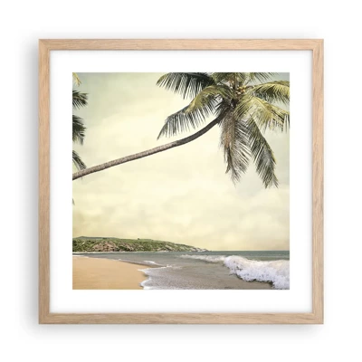 Poster in cornice rovere chiaro - Sogno tropicale - 40x40 cm