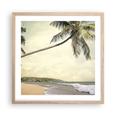 Poster in cornice rovere chiaro - Sogno tropicale - 50x50 cm