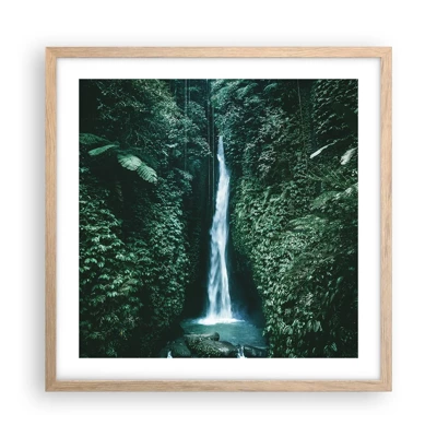 Poster in cornice rovere chiaro - Terme tropicali - 50x50 cm
