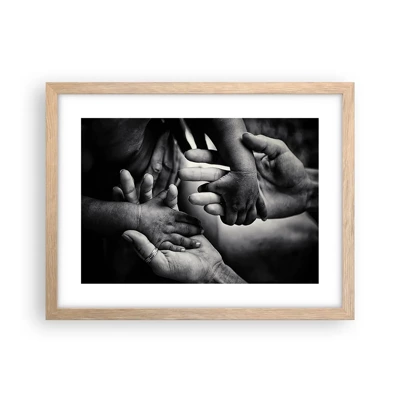 Poster in cornice rovere chiaro - Umanità - 40x30 cm