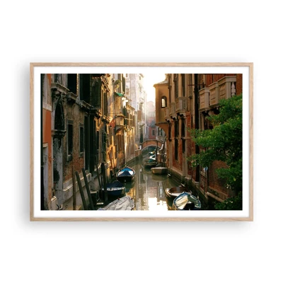 Poster in cornice rovere chiaro - Un angolo di Venezia - 100x70 cm