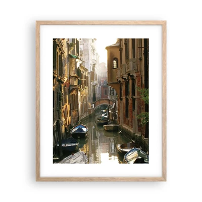 Poster in cornice rovere chiaro - Un angolo di Venezia - 40x50 cm