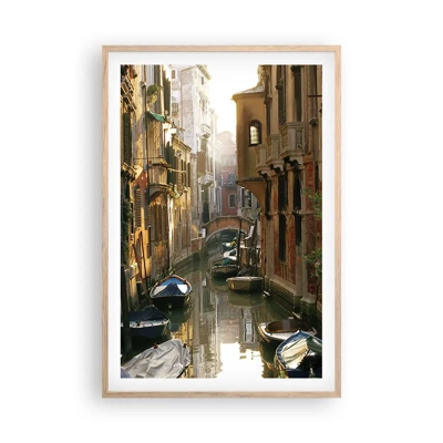 Poster in cornice rovere chiaro - Un angolo di Venezia - 61x91 cm