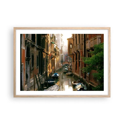 Poster in cornice rovere chiaro - Un angolo di Venezia - 70x50 cm