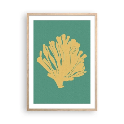 Poster in cornice rovere chiaro - Un cespuglio del bosco sottomarino - 50x70 cm