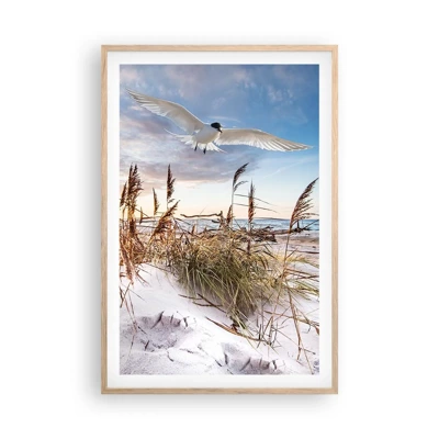 Poster in cornice rovere chiaro - Vento dal mare - 61x91 cm