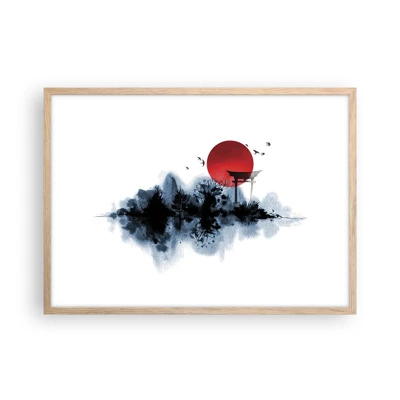 Poster in cornice rovere chiaro - Vista giapponese - 70x50 cm