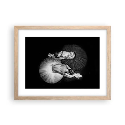 Poster in cornice rovere chiaro - Yin e yang -  equilibrio ideale - 40x30 cm