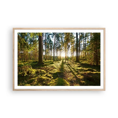 Poster in cornice rovere chiaro - …dopo sette foreste - 91x61 cm