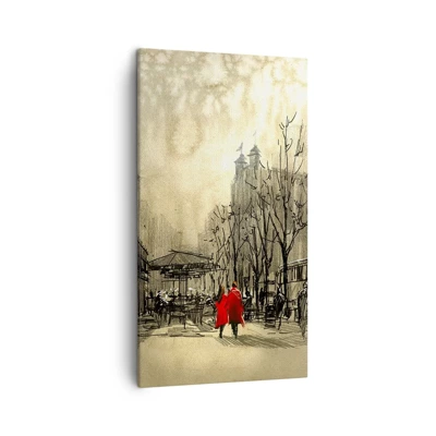 Quadro su tela - Stampe su Tela - Appuntamento nella nebbia di Londra  - 45x80 cm