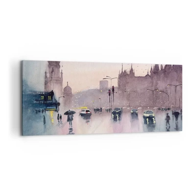 Quadro su tela 45x80 cm - Nella nebbia piovigginosa - Arttor - Negozio con  decorazioni da parete