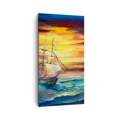 Quadro su tela, Stampe su Tela Arttor 55x100 cm - Temerari sulle onde -  Veliero, Mare, Tempesta, Onde Del Mare, Marino, Per il Salotto, Per la  Camera