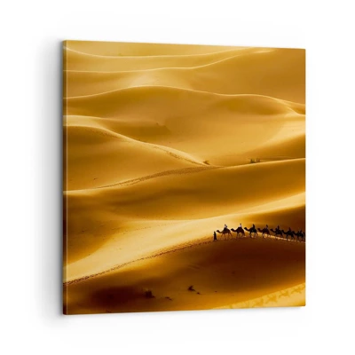 Quadro su tela 70x50 cm - La carovana sulle onde del deserto - Arttor - Negozio  con decorazioni da parete