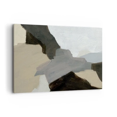 Quadro su tela - Stampe su Tela - Astrazione: il crocevia del grigio - 120x80 cm