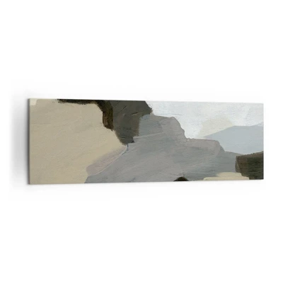 Quadro su tela - Stampe su Tela - Astrazione: il crocevia del grigio - 160x50 cm