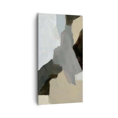 Quadro su tela - Stampe su Tela - Astrazione: il crocevia del grigio - 55x100 cm
