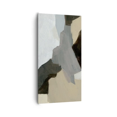 Quadro su tela - Stampe su Tela - Astrazione: il crocevia del grigio - 65x120 cm