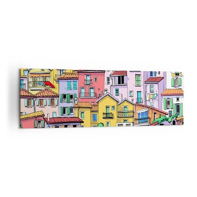 Quadro su tela - Stampe su Tela - Città allegra - 160x50 cm