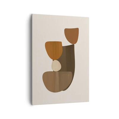 Quadro su tela - Stampe su Tela - Composizione in marrone - 50x70 cm