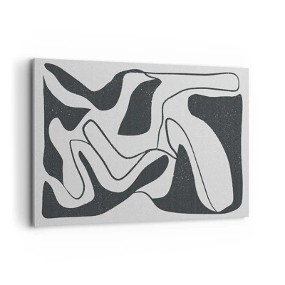 Quadro su tela - Stampe su Tela - Gioco astratto nel labirinto - 120x80 cm