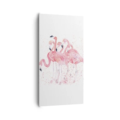 Quadro su tela - Stampe su Tela - Gruppo in rosa - 65x120 cm