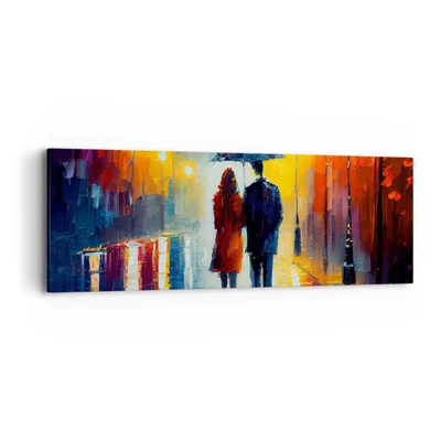 Quadro su tela - Stampe su Tela - Insieme la notte è colorata - 90x30 cm