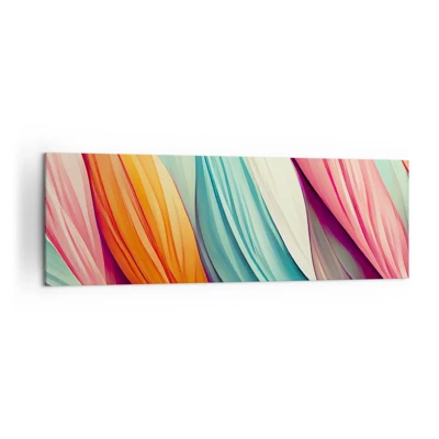 Quadro su tela - Stampe su Tela - Intreccio arcobaleno - 160x50 cm