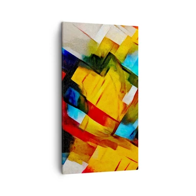 Quadro su tela - Stampe su Tela - Intreccio multicolore - 45x80 cm