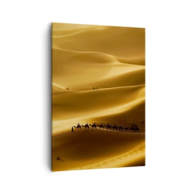 Quadro su tela - Stampe su Tela - La carovana sulle onde del deserto - 50x70 cm