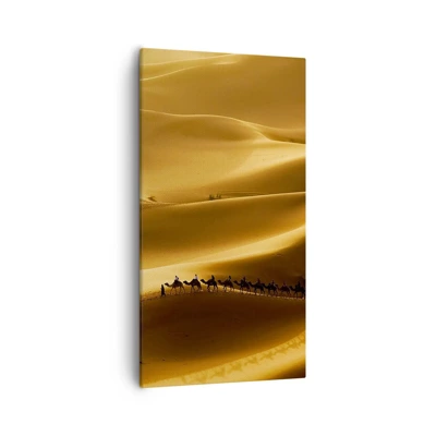 Quadro su tela - Stampe su Tela - La carovana sulle onde del deserto - 55x100 cm