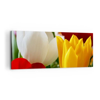 Quadro su tela - Stampe su Tela - La febbre dei tulipani - 100x40 cm