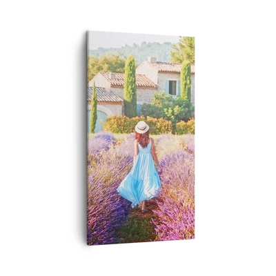 Quadro su tela - Stampe su Tela - La ragazza nella lavanda - 45x80 cm