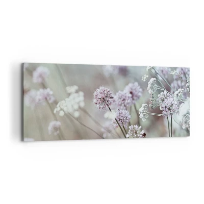 Quadro su tela - Stampe su Tela - Le dolci filigrane delle erbe - 120x50 cm