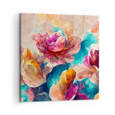 Quadro su tela - Stampe su Tela - Lo splendore colorato del bouquet - 50x50 cm