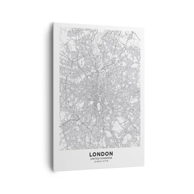 Quadro su tela - Stampe su Tela - Mappa del labirinto di Londra - 70x100 cm