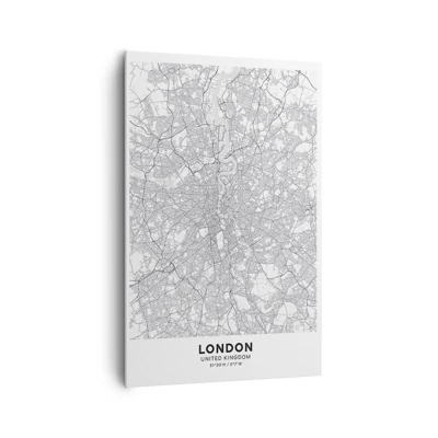 Quadro su tela - Stampe su Tela - Mappa del labirinto di Londra - 80x120 cm