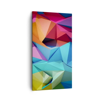 Quadro su tela - Stampe su Tela - Origami arcobaleno - 45x80 cm