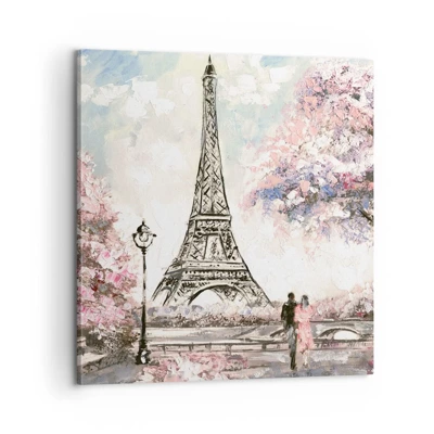 Quadro su tela - Stampe su Tela - Passeggiata a Parigi in aprile - 60x60 cm