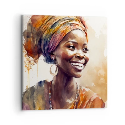 Quadro su tela - Stampe su Tela - Regina africana - 70x70 cm