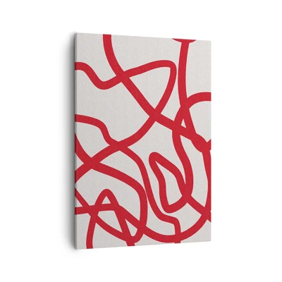 Quadro su tela - Stampe su Tela - Rosso su bianco - 50x70 cm